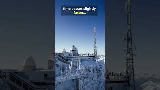 The Place Where Time Moves Slower ⏳ #science #time #universe #facts #mindblown