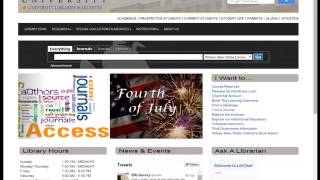 Emporia State Library Website Tour