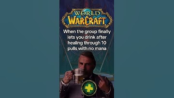 When the group finally lets you drink after healing through 10 pulls with no mana #worldofwarcraft