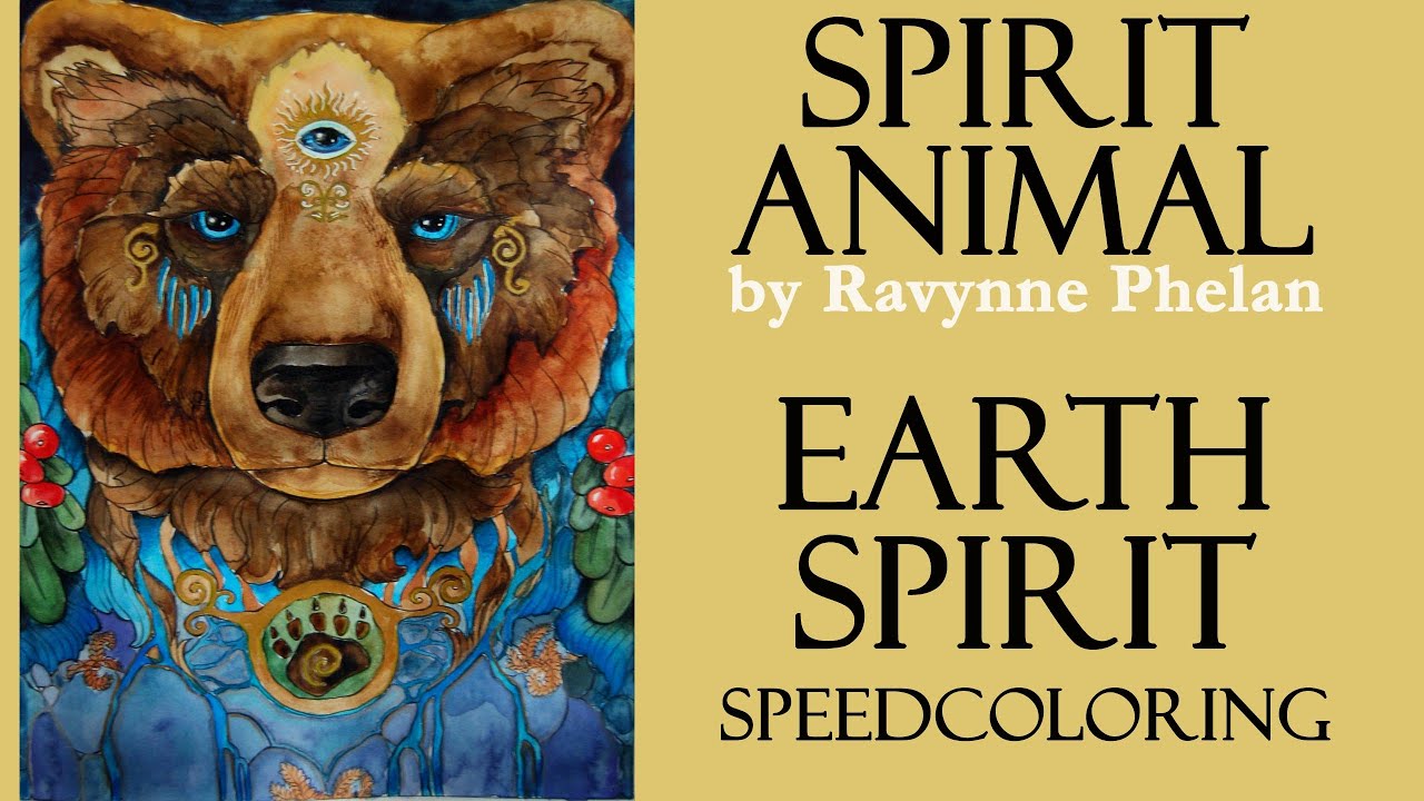 Download Earth Spirit Speedcoloring In Spirit Animal Coloring Book With Watercolors Youtube