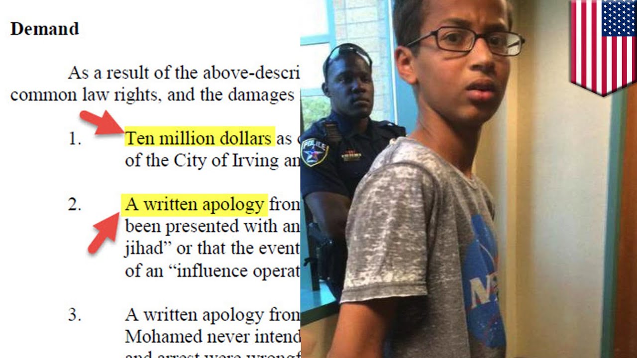 ‘Clock Kid’ Ahmed Mohamed sues Family wants 15m in damages from city