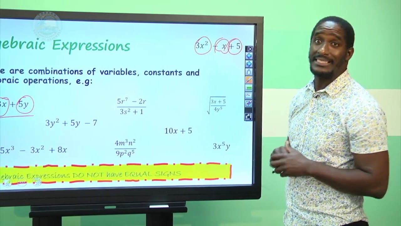 Joseph Frederick CSEC CXC Maths-Algebra 1of 2 - YouTube
