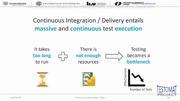 Test Prioritization – Francisco Gomes de Oliveira Neto, Chalmers Univeristy
