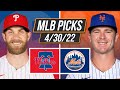 MLB Picks 4/30/22 Philadelphia Phillies vs New York Mets Predictions