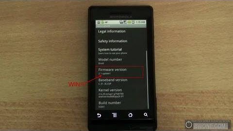How To update Verizon Motorola DROID to Android 2.1 - BWOne.com