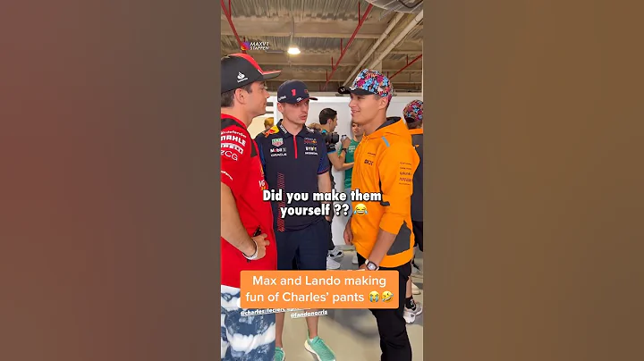 Max Verstappen and Lando Norris make Fun of Charles Leclerc's Pants #f1 #shorts #formula1