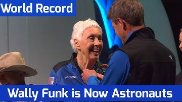 World Record! Wally Funk is Now  Astronauts.Blue Origin Space First Human Space Flight.