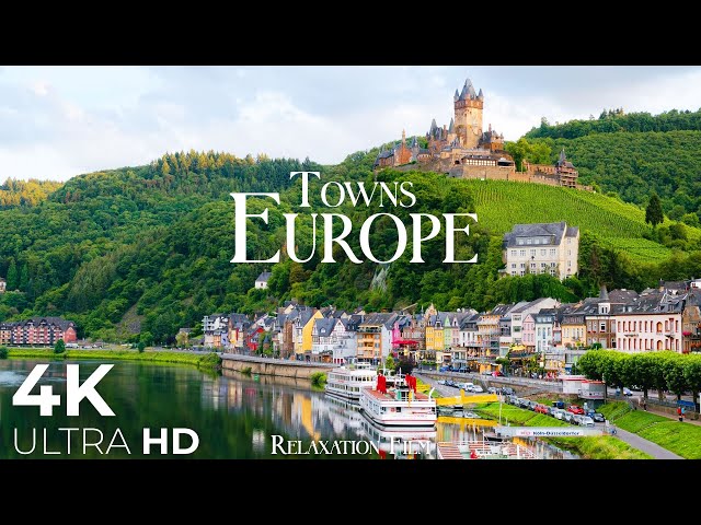 Europe Towns 4K • Scenic Relaxation Film with Peaceful Relaxing Music and Nature Video Ultra HD class=