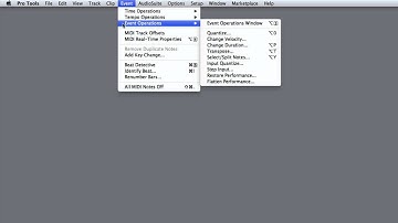 Pro Tools Menu Structure
