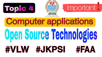 Open Source Technologies-Computer applications- #importantquestions #mcqs #computergk #jkssb #faa