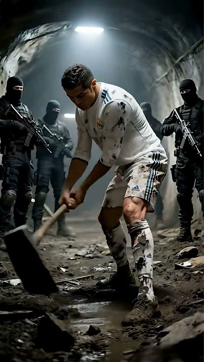 Ronaldo Trapped in Messi’s Gold Mine of Hell — His Son Fights Back as a Warrior! 👑 #ronaldo #shorts