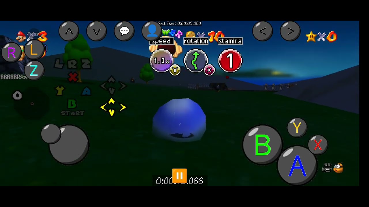 Jogando parte 1 DGoki speedrun 16 STARS ⭐ mas NO MODO 666.EXE COM MEU AMIGO HAHA