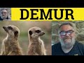 🔵 Demur - Demur Meaning - Demur Examples - Demur in a Sentence