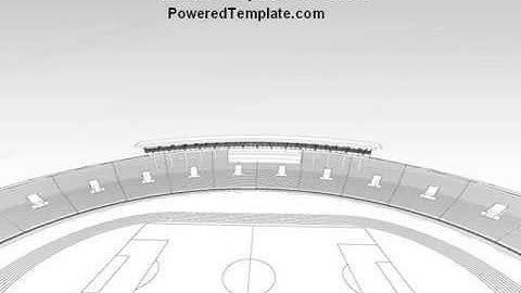Football Stadium In Light Gray Colors PowerPoint Template by PoweredTemplate.com