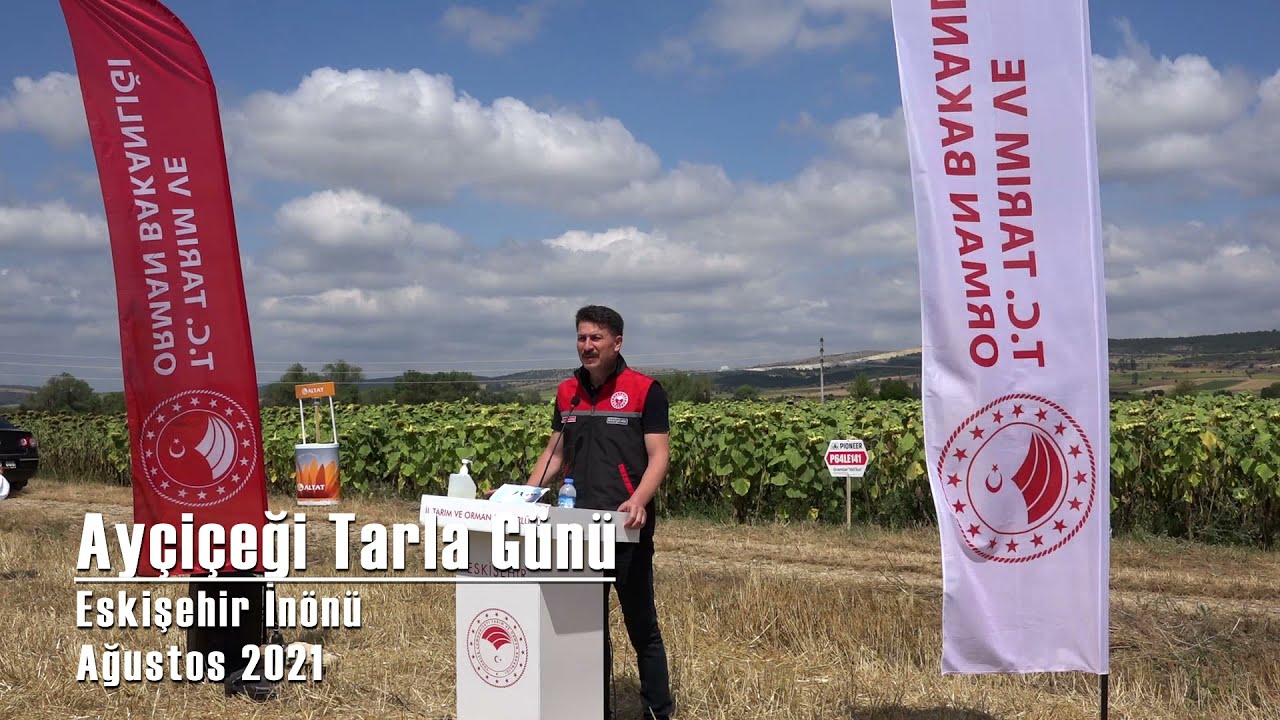 ​İnönü İlçemizde, yağlık ayçiçeği çeşitlerinin tanıtılması amacıyla 