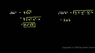 Algebra Review 7.5 - Roots and Radicals