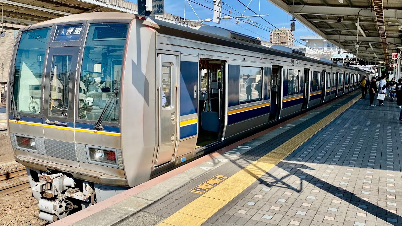 【爆音VVVF♪】【眠れぬ夜に】JR西日本207系未更新車/普通/須磨駅行/大阪駅→尼崎駅→西宮駅→芦屋駅→三ノ宮駅→神戸駅→須磨駅/進行方向左側(海側)/JR神戸線【良い音♪東芝GTO-VVVF】