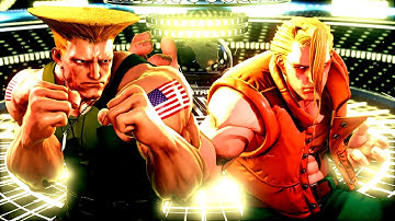 Guile vs Nash (Hardest AI CPU) - Street Fighter 5