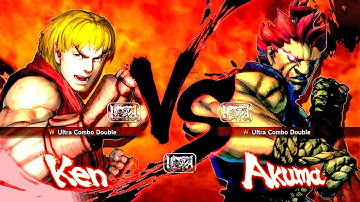 Ken vs Evil Ryu (Hardest AI CPU) - Ultra Street Fighter 4