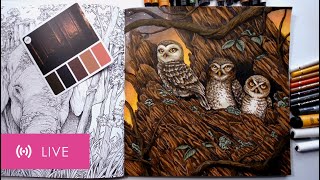 (8/8) Finishing the Owl Tree in Fragile World by Kerby Rosanes  | Live