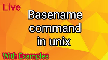 basename command in Unix || Priya || 2021
