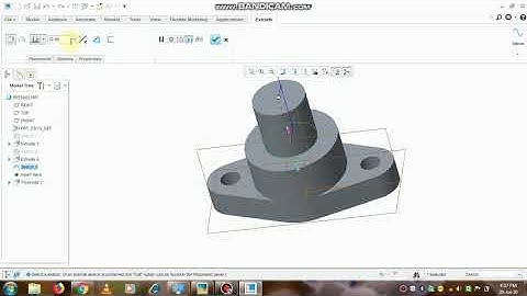 Creo Tutorial for Beginners | Pipe Joint | Extrude, Hole and Line Tangent Command in Creo