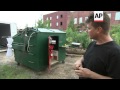 Artist turns dumpster into home from home Artist turns dumpster into home from home