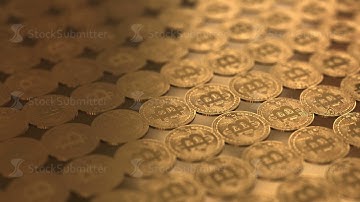 Bitcoin Loop Background 3d render