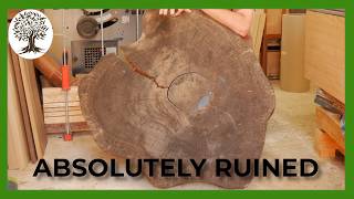 Badly damaged Coffee Table  -  repair and re finish