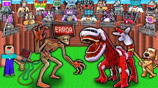 ERROR HEAD vs INFECTED SKY vs TV WOMAN and TV MAN TITAN and SPEAKER MAN in MINECRAFT animation