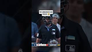 'You just CAN'T be serious' 🤣 The Rangers' announcer had enough #shorts