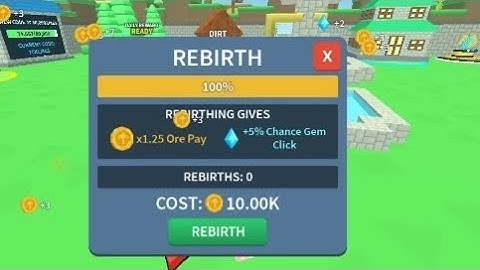 My first REBIRTH on Roblox Mining Clicker Simulator #roblox #2023 #rebirth #mining #click #simulator