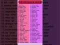 60 antonym word you should know. #english #toefl #vocabulary #spokenenglish #learningenglish #ielts