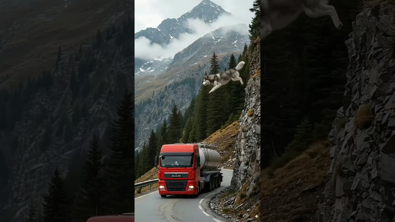 Brave Husky Warns Tanker Driver and Saves His Life.