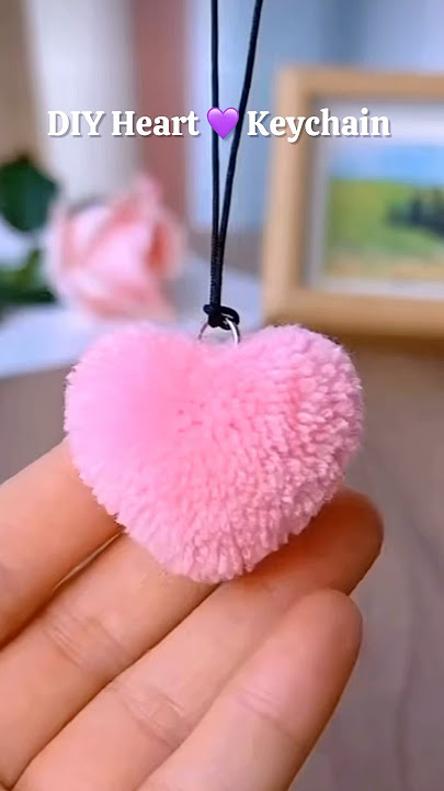 DIY Heart 💖 Keychain #shorts #art #diy #muktaartandcraft #youtubeshorts