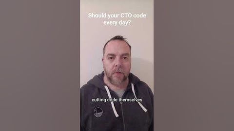 Should the CTO in your technology business code every day? #shorts