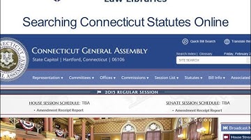 Searching CT Statutes Online