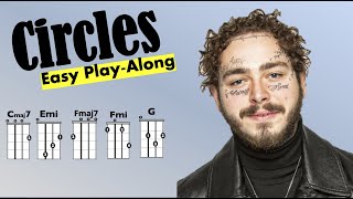 Video thumbnail of "Circles (Post Malone) Ukulele Chord and Lyrics Play-Along"