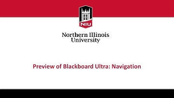 Preview of Blackboard Ultra: Navigation