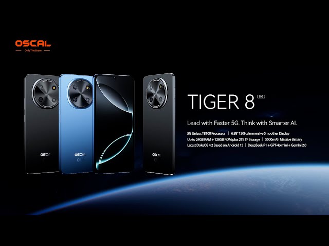 OSCAL TIGER 8🚀 Triple AI Power! Slim & Long-Lasting + 120Hz Big