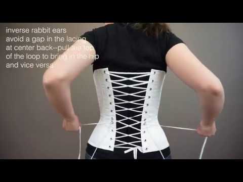 Putting on a Corset with Front Opening Busk by Yourself 