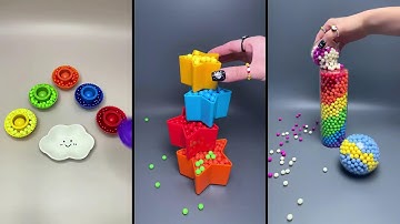 Satisfying Beautiful Beads, Colorful Balls, Haba Slope, Xylophone,  Falling Beads Reverse Video ◀️