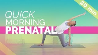 Quick & Easy Prenatal Morning Yoga Routine (20-min) For All 3 Trimesters