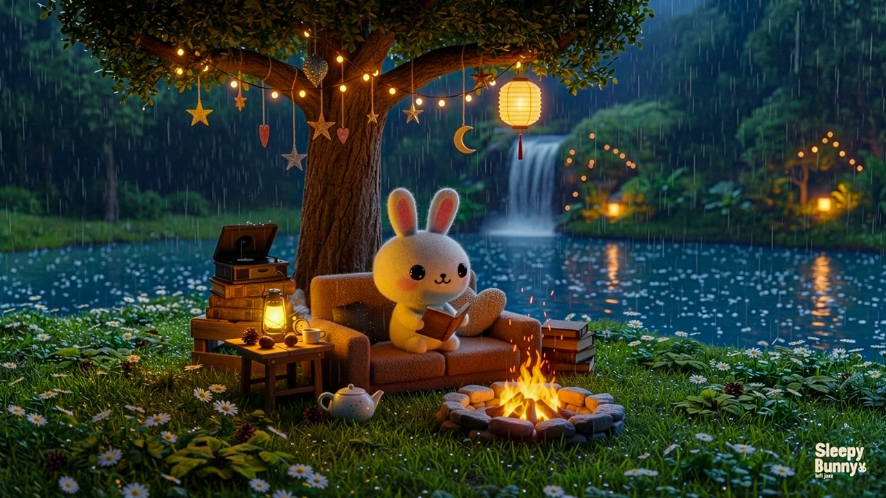 The night feels calmer with rain 🌧️☕ — Cozy Rain Lofi Jazz for Night Study, Focus & Relax