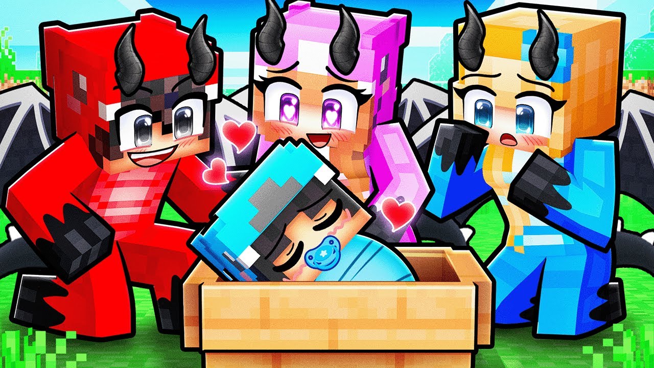 Baby Omz Adopted by DRAGONS Sad Story in Minecraft