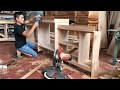 How Asian carpenters make and install kitchen cabinets - Amazing woodworking