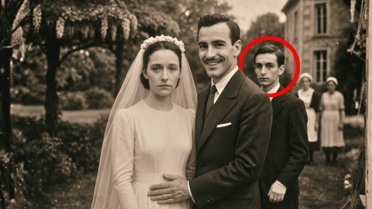 Portrait De 1948 Montre Un Majordome Derrière La Mariée — Mais Ses Yeux Racontent Une Autre Histoire