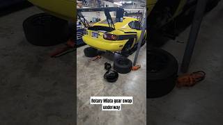 Rotary Miata Gear Swap Underway #miata #rotary #racecar