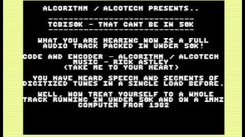 C64 One File Demo: TCBI50k  by Algotech ! 27 December 2020!