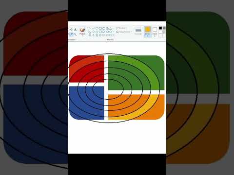 Windows 1+7 Fusion Logo in MS Paint 😱😱 #shorts #windows